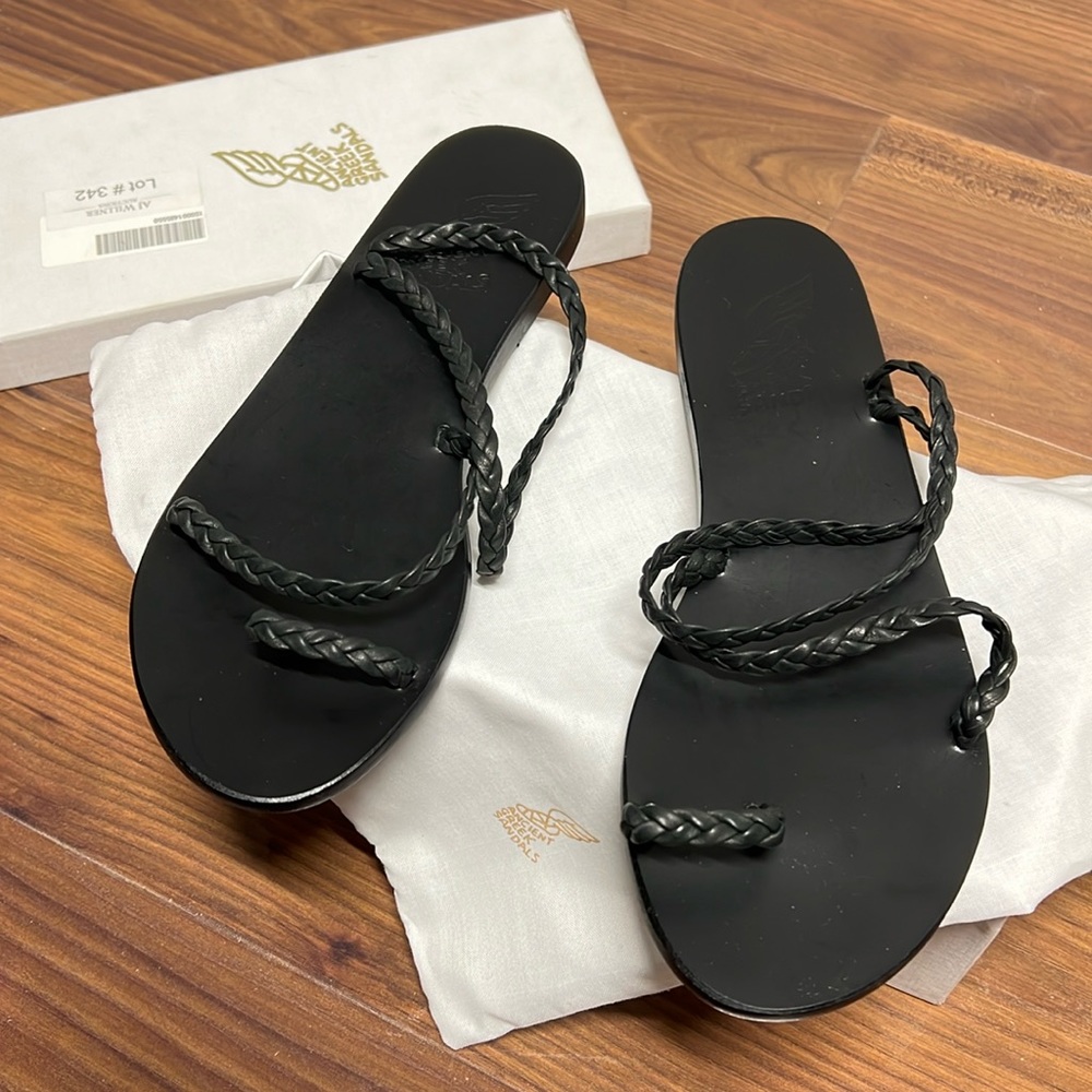 Ancient Greek Sandals. Black Size 41